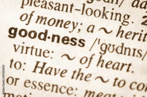 Obraz na plátně Dictionary definition of word goodness