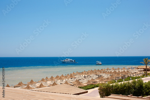 Beach umbrellas Sharm El Sheikh photo