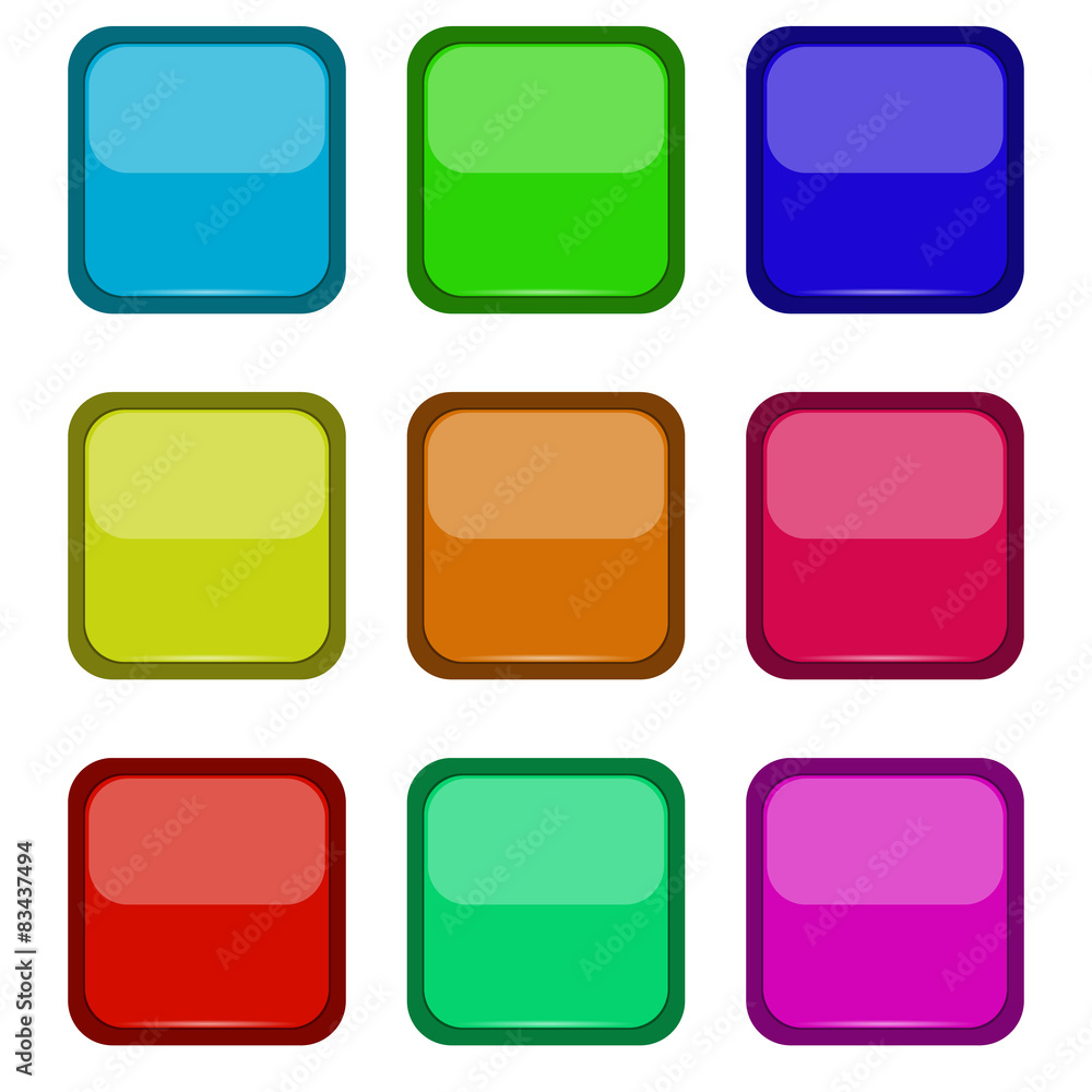Colored buttons on a white background Colored buttons on a white background