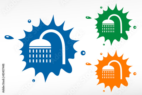 Shower on color blob