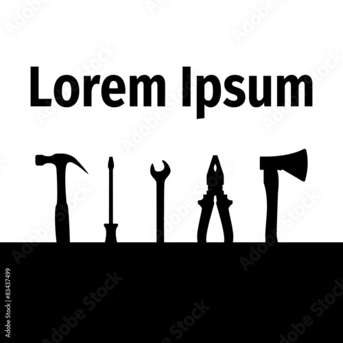 Advertising card with different tools