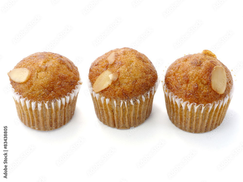 Mini Muffin cake on white background. Mini Muffin cake on white background.