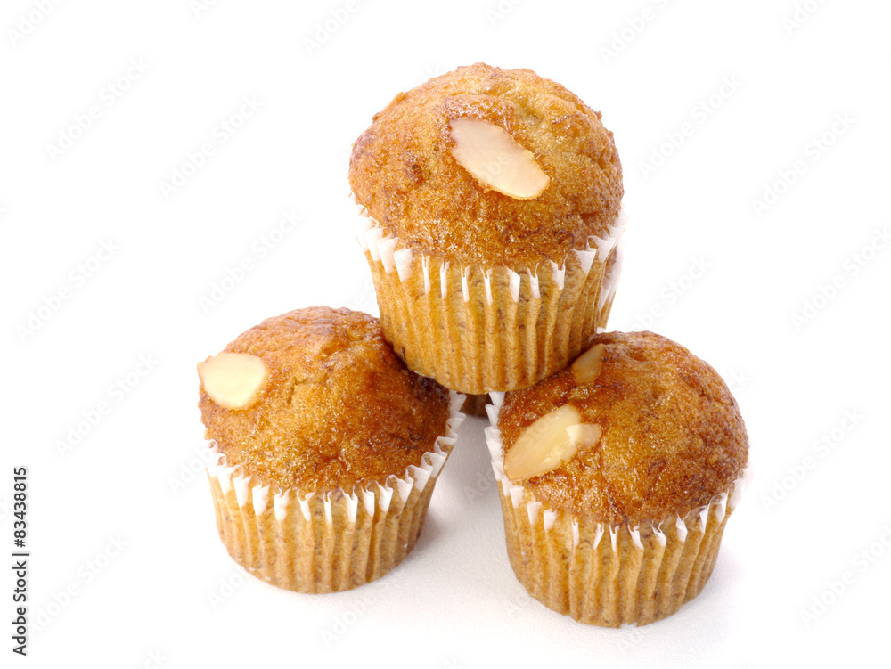 Mini Muffin cake on white background. Mini Muffin cake on white background.