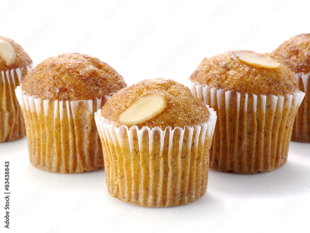 Mini Muffin cake on white background. Mini Muffin cake on white background.