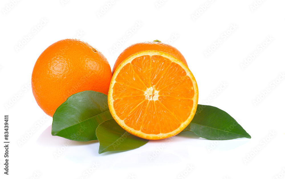 Orange slice isolated on white background