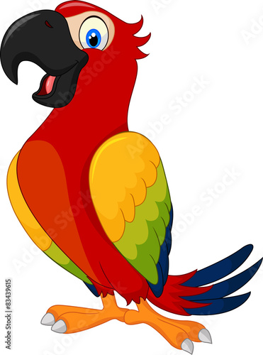 Wallpaper Mural Cartoon cute parrot