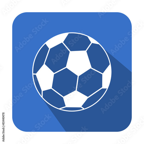 Icono cuadrado futbol con sombra azul