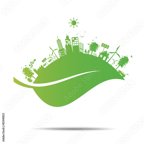 Green ecology City environmentally friendly 