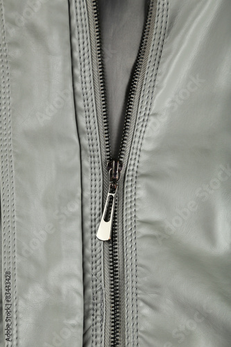 Grey leather jacket background