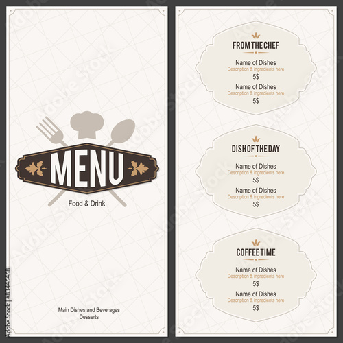 Restaurant menu design