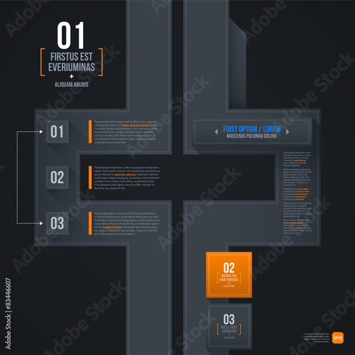 Dark futuristic web template. EPS10