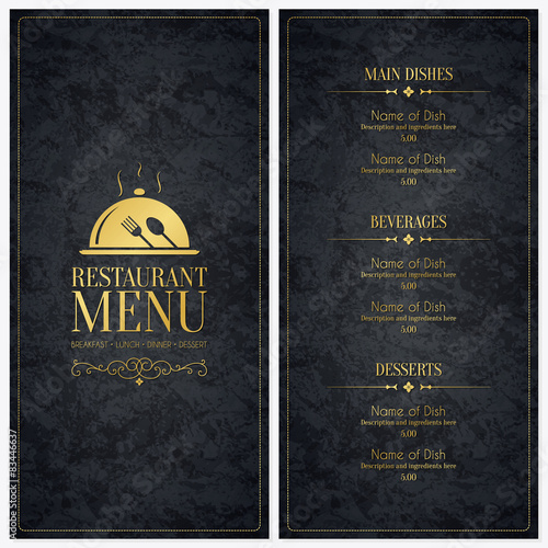 Restaurant menu design