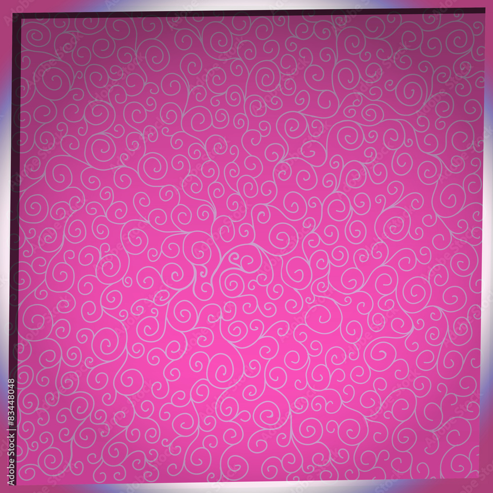 Pattern with curls on pink background Pattern with curls on pink background