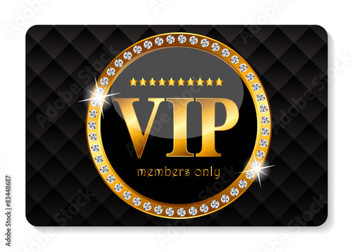 VIP Members Card Vector Illustration