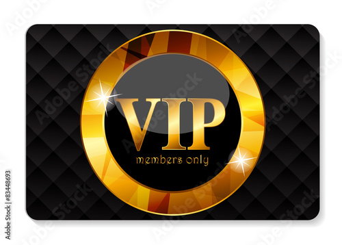 VIP Members Card Vector Illustration