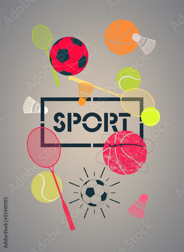 Vector sport poster.