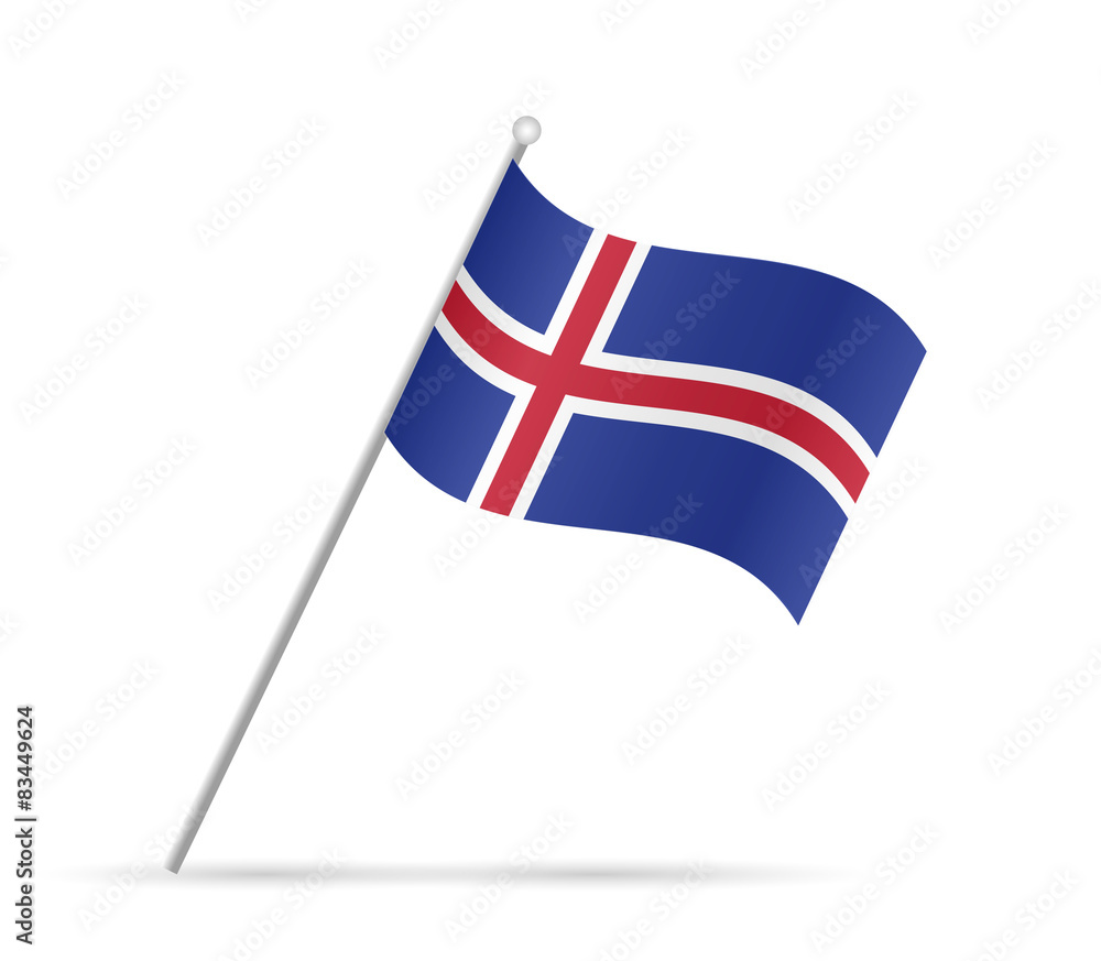 Iceland Flag Illustration