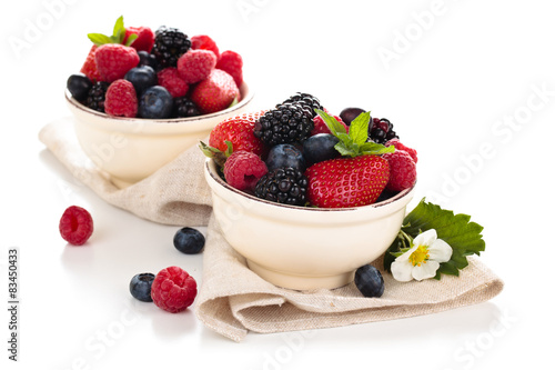 Fresh fruits in bowl.