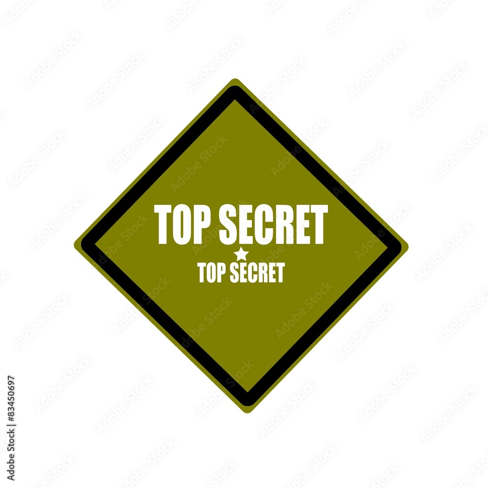 Top secret white stamp text on green background Top secret white stamp text on green background