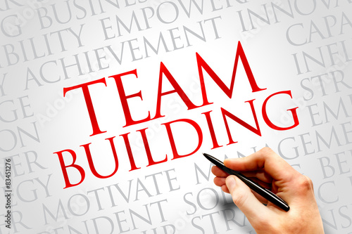 Team Building word cloud, business concept photo