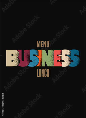 Restaurant menu typographic design.