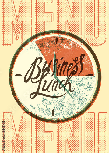 Restaurant menu typographic design.