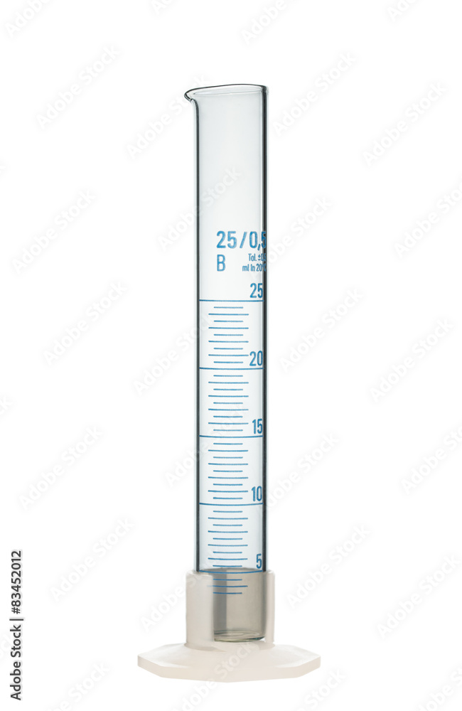 Empty chemical 25 ml measuring cylinder Empty chemical 25 ml measuring cylinder