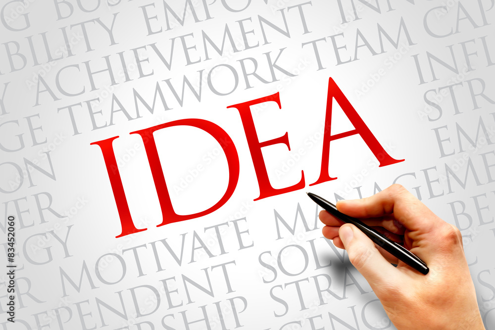 Idea word cloud, business concept Idea word cloud, business concept