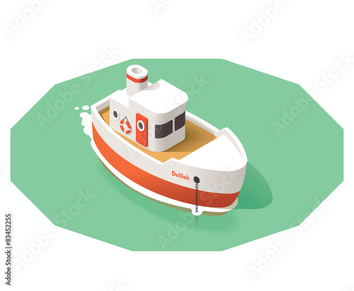 Vector isometric ship