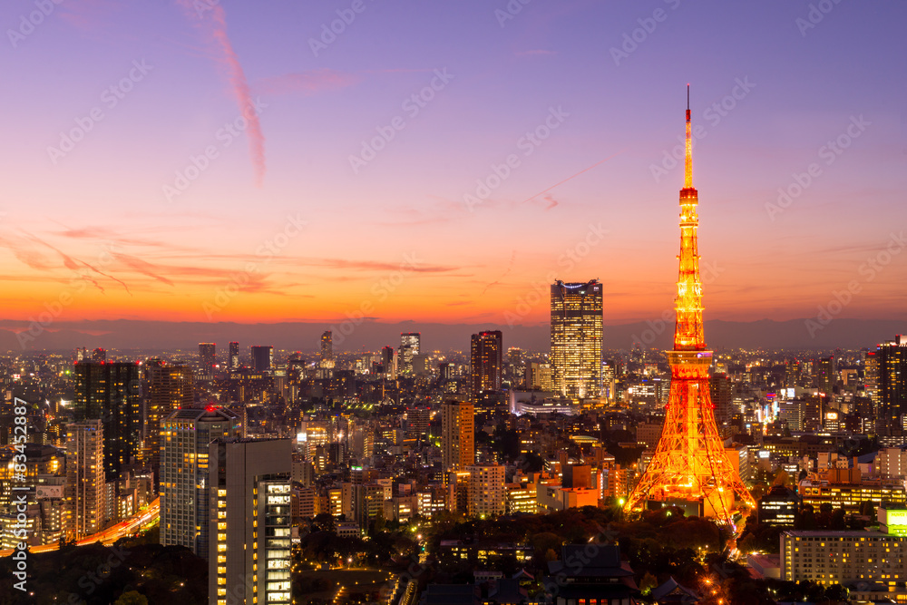 Obraz premium Tokyo Tower, Tokyo, Japan