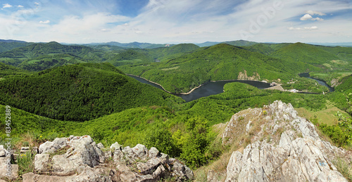 View from peak Sivec, Slovakia near Kosice photo