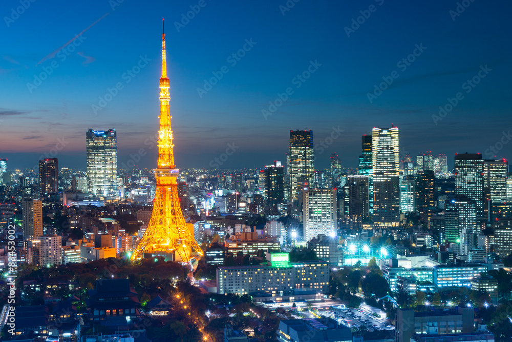 Obraz premium Tokyo Tower, Tokio, Japonia