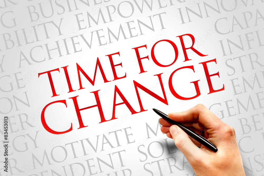 Time for change word cloud, business concept Time for change word cloud, business concept