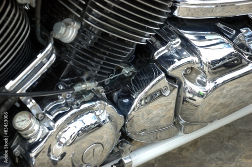 Closeup photo of motorbike photo