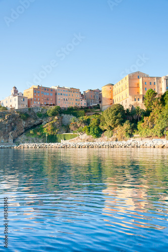 Bastia, ville haute, vue du port 
