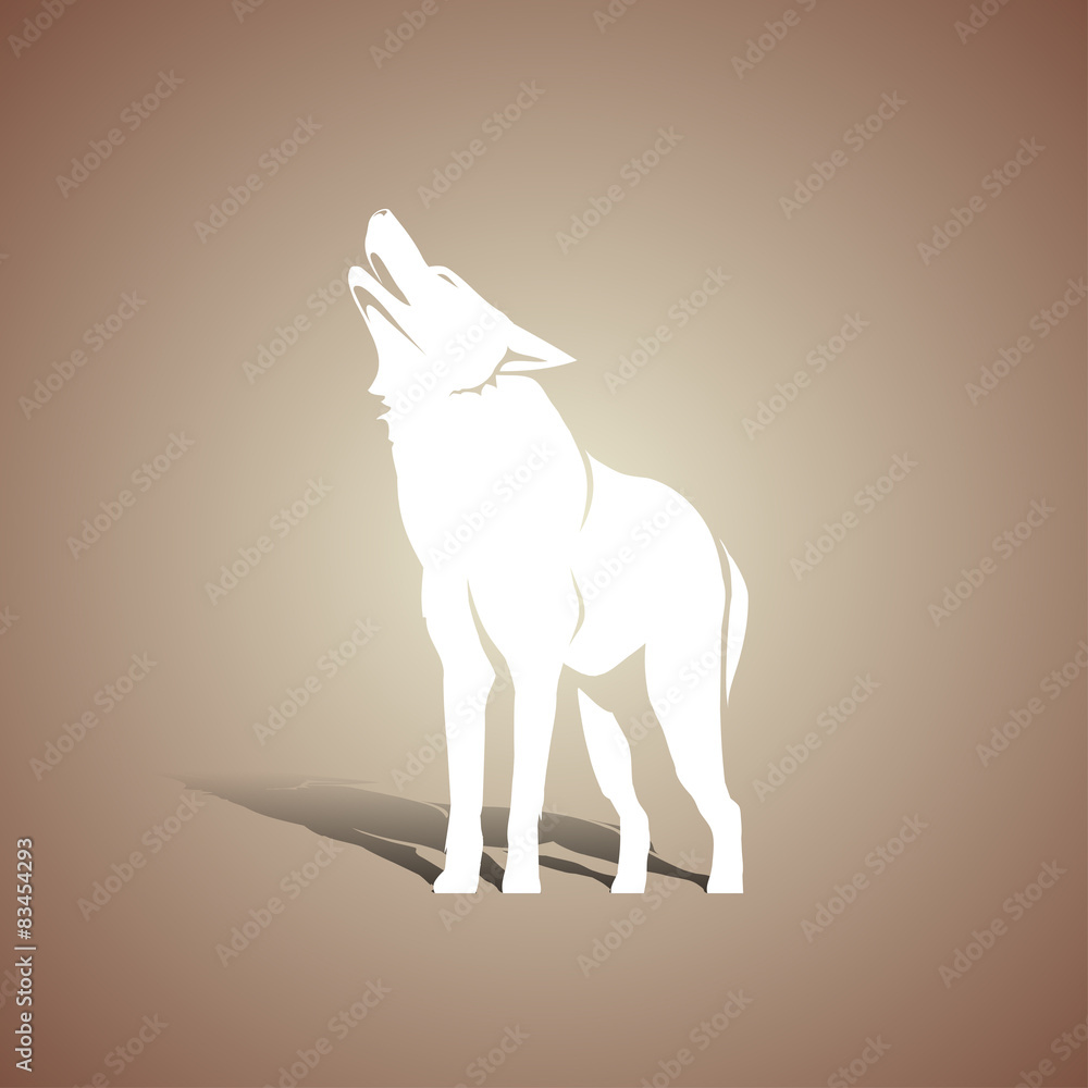 Fototapeta premium Wolf silhouette