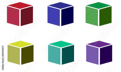 vector and logo of a colored cube