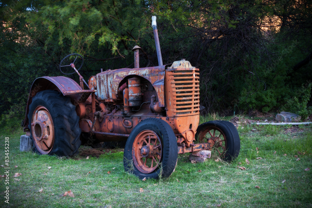 old dilapidated tractor standing in a rusty unused condition old dilapidated tractor standing in a rusty unused condition