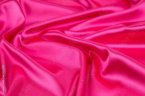 Pink silk drapery. 