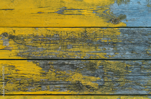 Wallpaper Mural old wooden yellow wall Torontodigital.ca