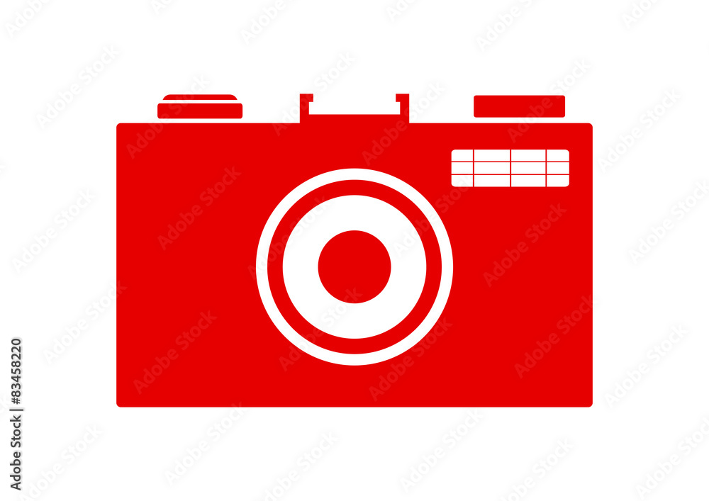 Camera vector icon on white background