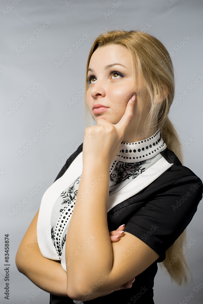 Naklejka premium Business woman dreaming