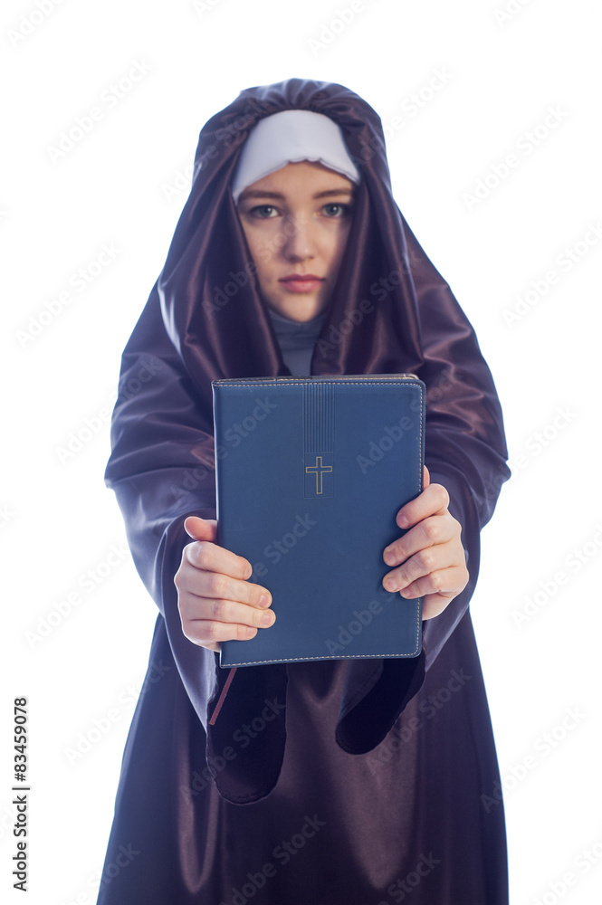 Young nun in religious concept Young nun in religious concept