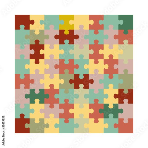 Assembled jigsaw puzzle