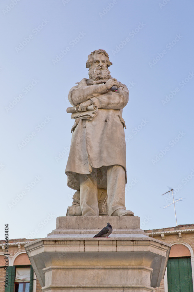 The statue of Nicolo Tommaseo in Venice
