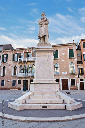 The statue of Nicolo Tommaseo in Venice