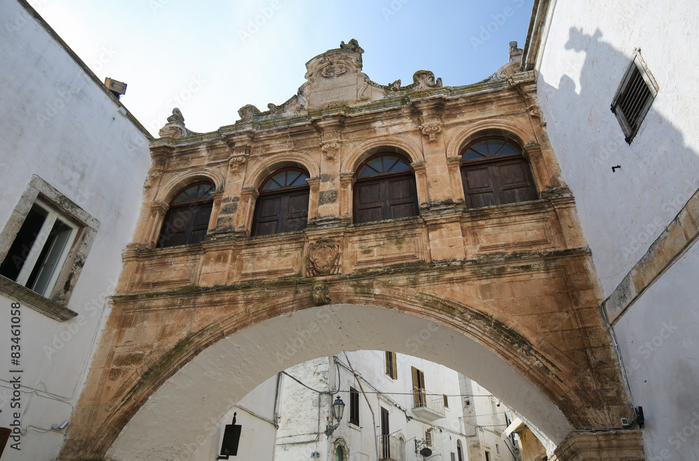 Arch near the Cathedral of Ostuni, Puglia, Italy