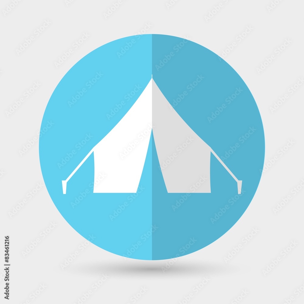 Tent icon on a white background Tent icon on a white background