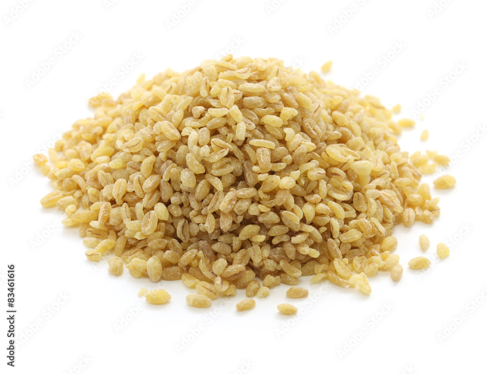 bulgur wheat, Turkish food isolated on white background bulgur wheat, Turkish food isolated on white background