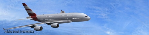  Modern Passenger airplane in flight